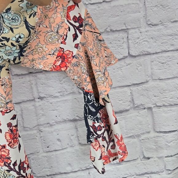 Cato Work Dress Ruffled Bell Sleeve Shift Feminine Bohemian Wedding Guest Formal - Picture 6 of 16